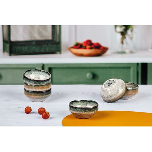 Lot De 6 Petits Bols En Grès Gris D8