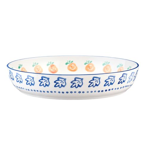 Lot De 2 Corbeilles à Fruits En Porcelaine De Haute Qualité (grade A), Peinte à La Main Blanc D25.5