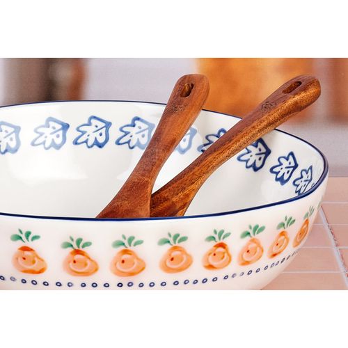 Lot De 2 Saladiers En Porcelaine De Haute Qualité (grade A), Peinte à La Main Blanc D