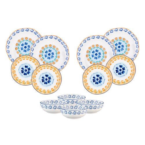 Lot De 12 Set Les Essentiels En Porcelaine De Haute Qualité (grade A), Peinte à La Main Blanc D27.5