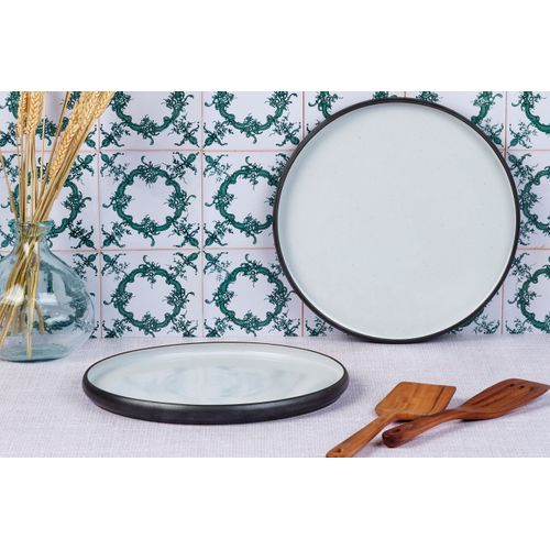 Lot De 2 Plateaux et Plats à Four En Grès Noir D33