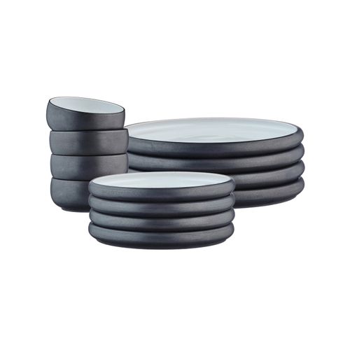 Lot De 12 Set Les Essentiels En Grès Noir D