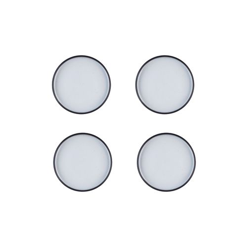 Lot De 4 Assiettes à Dessert En Grès Noir D21.5