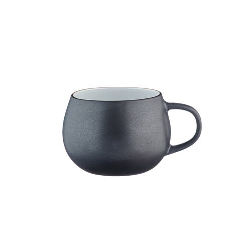 Lot De 4 Mugs En Grès Noir 70cl