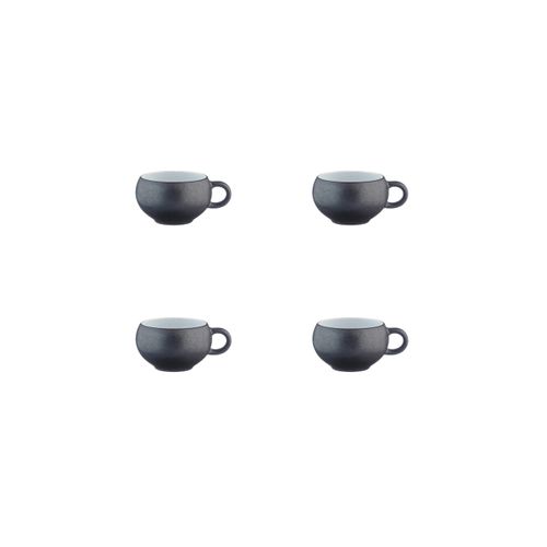 Lot De 4 Tasses En Grès Noir D8