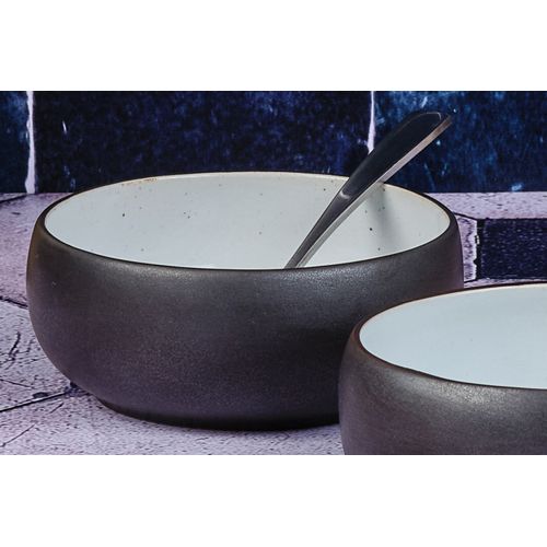 Lot De 4 Petits Bols En Grès Noir D12