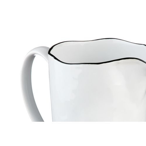 Lot De 1 Carafes, Théières et Bocaux En Grès Blanc D