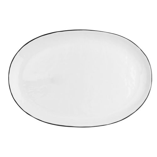 Lot De 3 Plateaux et Plats à Four En Grès Blanc D