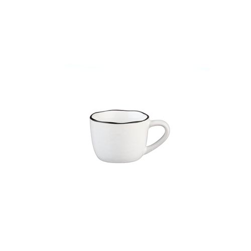 Lot De 4 Tasses En Grès Blanc D6.7