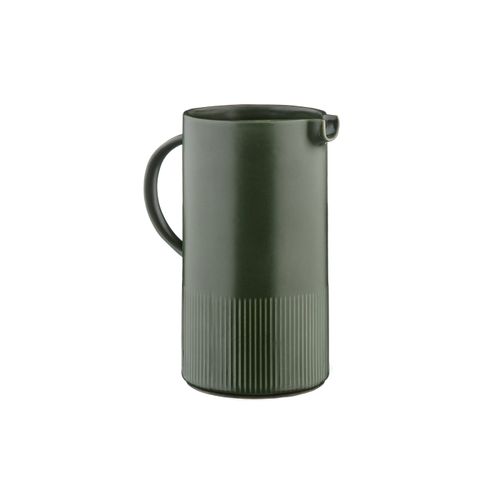 Lot De 1 Carafes, Théières et Bocaux En Grès Vert D11