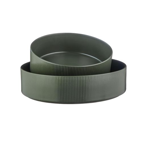 Lot De 2 Saladiers En Grès Vert D