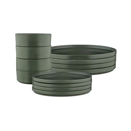 Lot De 12 Set Les Essentiels En Grès Vert D