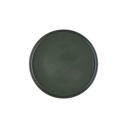 Lot De 4 Assiettes Plates En Grès Vert D27.5