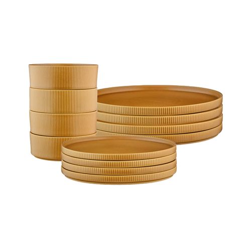 Lot De 12 Set Les Essentiels En Grès Jaune D