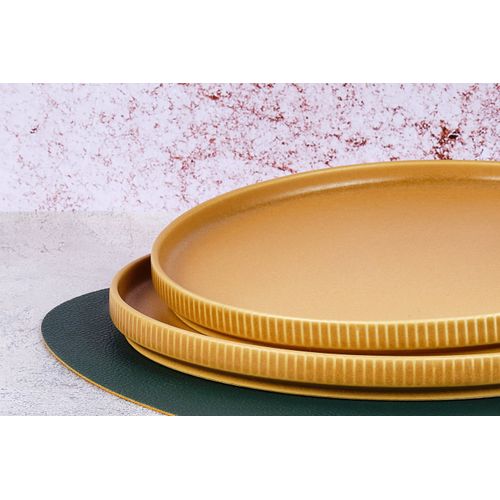 Assiette   - 4 Pièces - Ocre
