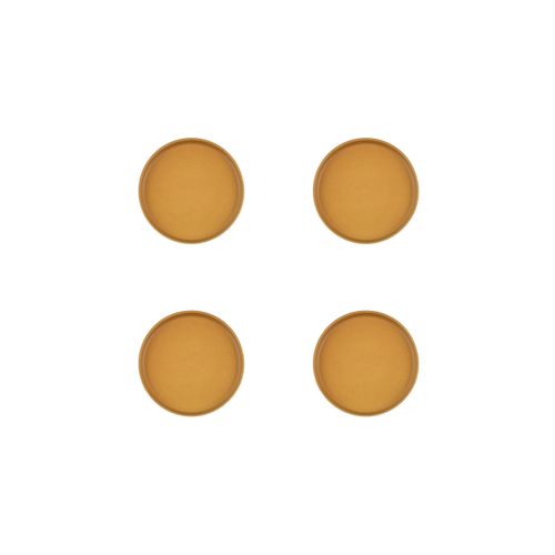 Lot De 4 Assiettes à Pain En Grès Jaune D16.5