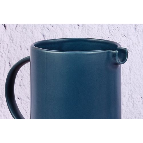 Lot De 1 Carafes, Théières et Bocaux En Grès Bleu D11