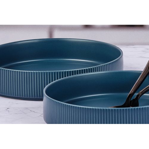 Lot De 12 Set Les Essentiels En Grès Bleu D