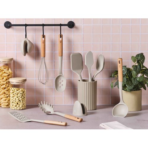 Lot De 2 Couverts à Salade En Bois Beige D