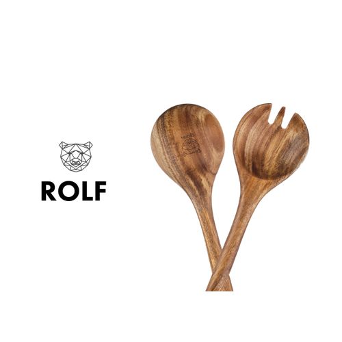 Lot De 2 Couverts à Salade En Bois Marron D