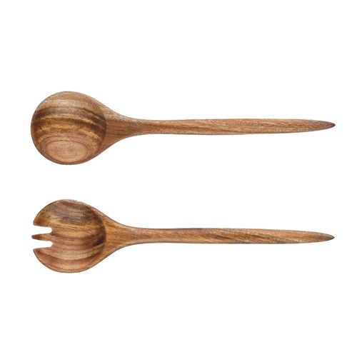 Lot De 2 Couverts à Salade En Bois Marron D
