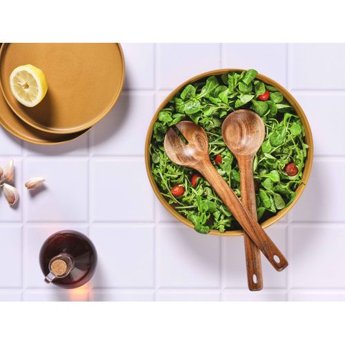 Lot De 2 Couverts à Salade En Bois Marron D