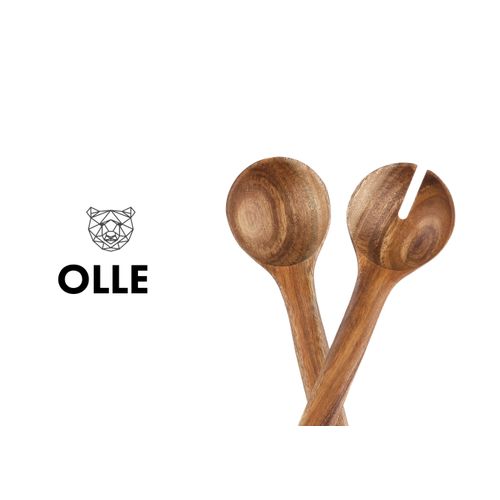 Lot De 2 Couverts à Salade En Bois Marron D