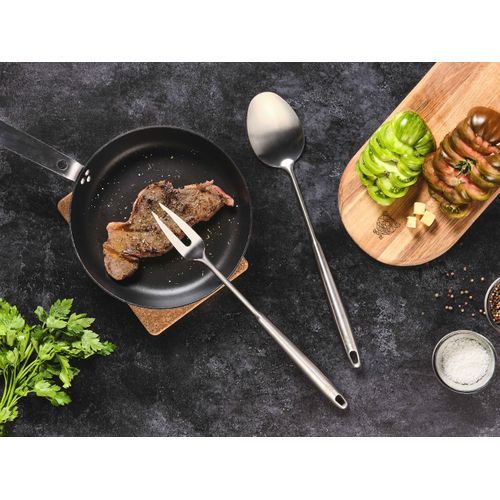 Lot De 2 Couverts à Salade En Inox Gris D