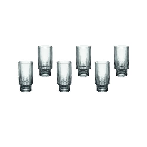 Lot De 6 Verres à Soft En Cristallin (cristal Sans Plomb) Transparent D7