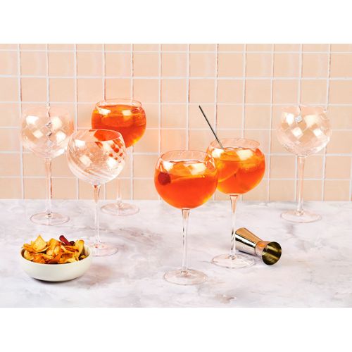 Lot De 6 Verres à Vin En Cristallin (cristal Sans Plomb) Transparent D10.4