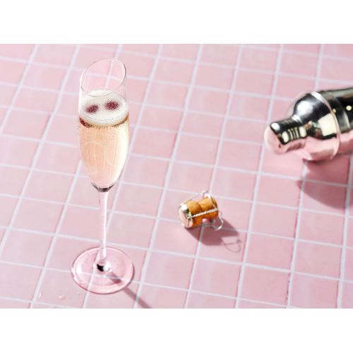 Lot De 6 Verres à Champagne En Cristallin (cristal Sans Plomb) Transparent D5