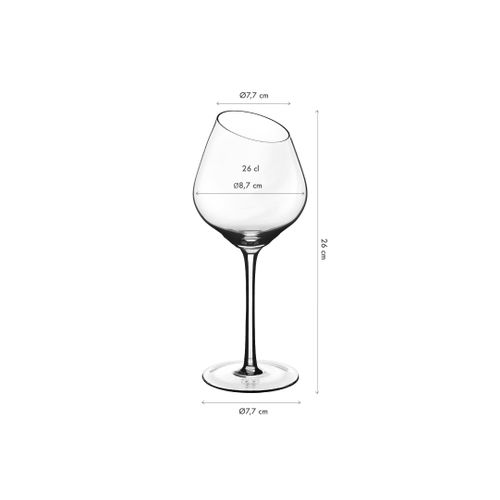 Lot De 6 Verres à Vin En Cristallin (cristal Sans Plomb) Transparent D8.7