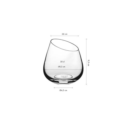 Lot De 6 Verres à Soft En Cristallin (cristal Sans Plomb) Transparent D8.3