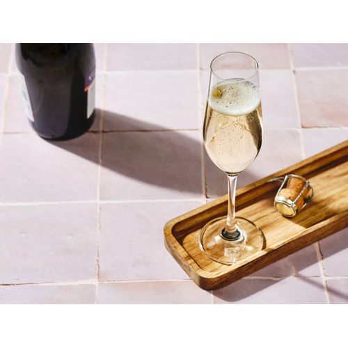 Lot De 6 Verres à Champagne En Cristallin (cristal Sans Plomb) Transparent D4.7