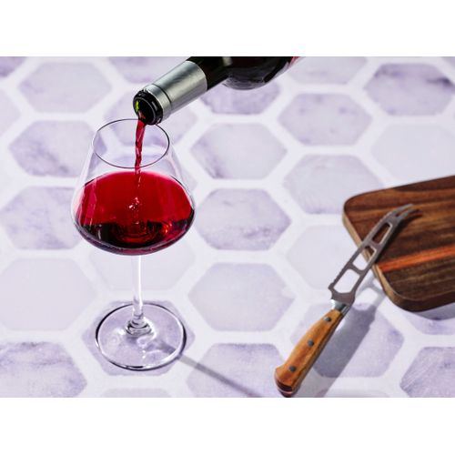 Lot De 6 Verres à Vin En Cristallin (cristal Sans Plomb) Transparent D8.4