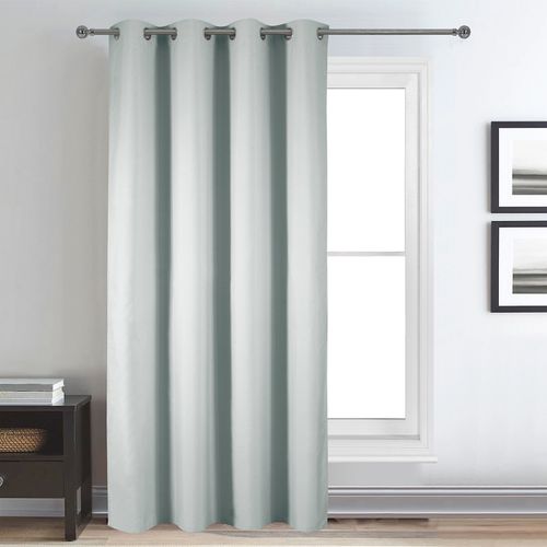Rideau Déco Uni Occultant Et Thermique - 140x260 Cm - Gris Perle