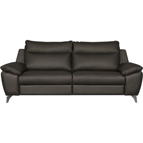 Canapé 3 Places 2 Relax Électriques 100% Tout Cuir Épais Luxe Italien , Perini, Anthracite