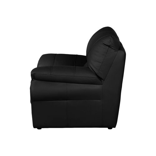 Fauteuil 1 Place En 100% Tout Cuir Italien Vachette Osatis, Couleur Noir