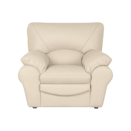 Fauteuil 1 Place En 100% Tout Cuir Italien Vachette Osatis, Couleur Beige