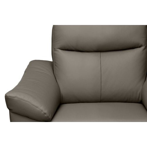 Fauteuil 1 Place Avec 1 Relax, Louis En Cuir Luxe Italien, 1 Relax Électrique, Gris Foncé