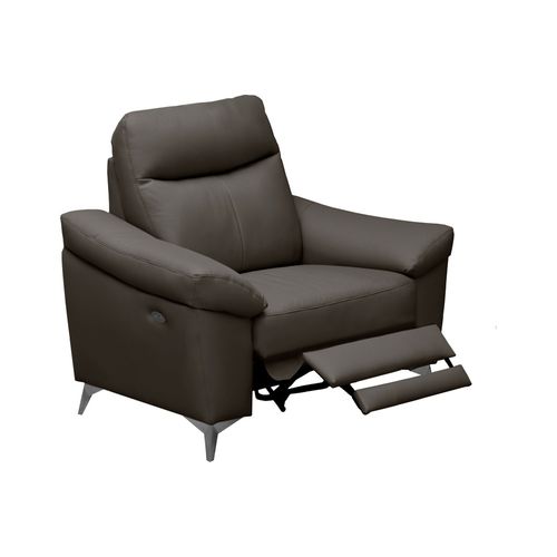 Fauteuil 1 Place Avec 1 Relax, Louis En Cuir Luxe Italien, 1 Relax Électrique, Chocolat