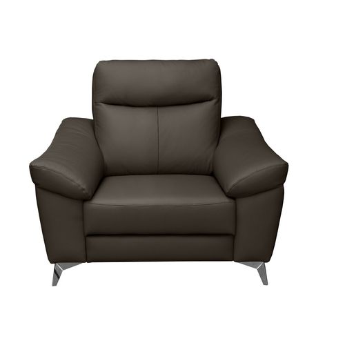 Fauteuil 1 Place Avec 1 Relax, Louis En Cuir Luxe Italien, 1 Relax Électrique, Chocolat
