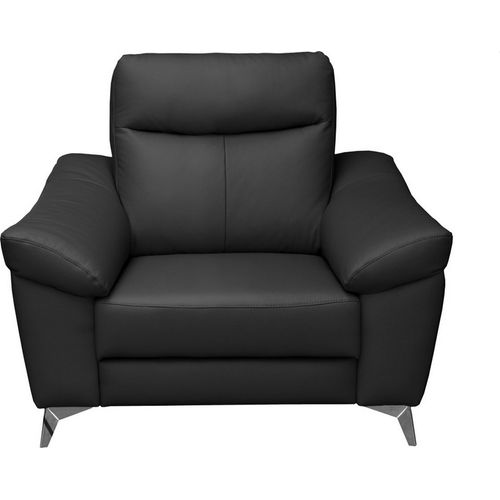 Fauteuil 1 Place Relax Électrique Louis En Cuir Noir