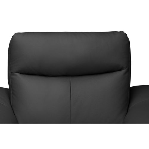 Fauteuil 1 Place Relax Électrique Louis En Cuir Noir