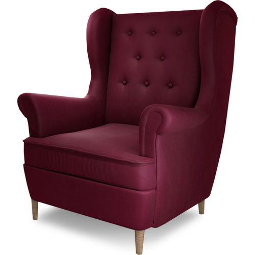 Fauteuil 1 Place Arnaud Velours Bordeaux