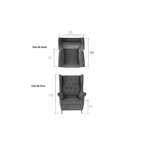 Fauteuil 1 Place En Velours Arnaud Vert Foncé
