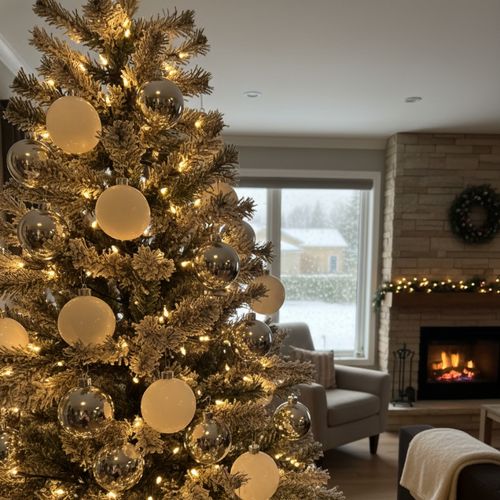 Pack De 24 Boules Polaires 60 Mm Blanc/argent – Décorations De Noël Prêtes à Suspendre Pour Sapin, T