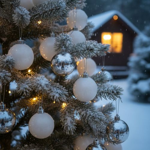 Pack De 24 Boules Polaires 60 Mm Blanc/argent – Décorations De Noël Prêtes à Suspendre Pour Sapin, T