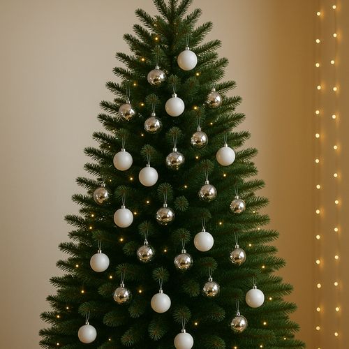 Pack De 24 Boules Polaires 60 Mm Blanc/argent – Décorations De Noël Prêtes à Suspendre Pour Sapin, T