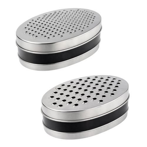 Râpe En Inox 17 Cm Avec Boîte De Récupération – Double Face Épais et Fin